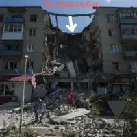 Ukraine and Russian war destruction